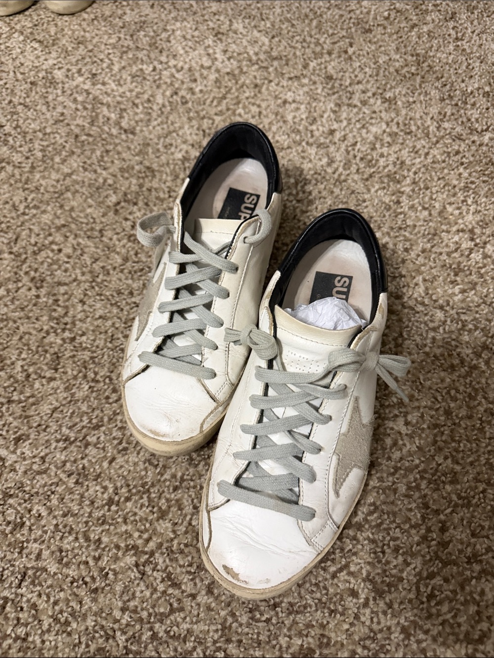 Women’s golden goose sneakers size 37 White Leather Women's Low-Top Sneakers